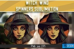 Witch Wind Spinner Sublimation| Halloween Witch Wind Spinner Product Image 1