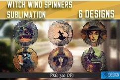 Witch Wind Spinners Sublimation Bundle| Halloween PNG v.2 Product Image 1