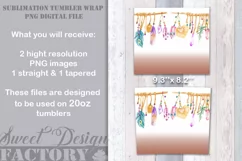 Boho tumbler, witch tumbler Sublimation Design Product Image 2
