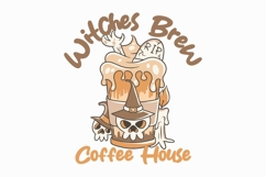 Witches Brew Coffee House Halloween T-shirt Product Image 1