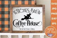 Witches Brew Coffee Halloween Farmhouse Sign Svg Product Image 1