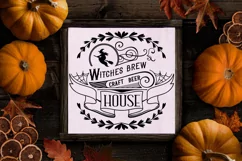 witches brew craft beer farmhouse sign