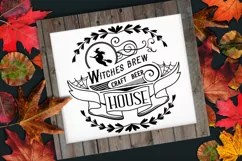 witches brew craft beer halloween farmhouse sign
