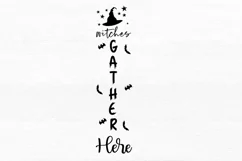 Witches gather here SVG, Halloween Porch Sign SVG Design Product Image 2