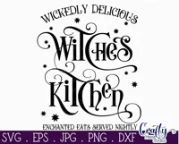 Witches Kitchen Treats Halloween Farmhouse Sign Svg Product Image 2