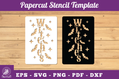 Witches Papercut Stencil SVG Product Image 1
