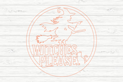 Witches Please Flying Witch Halloween Laser Cut SVG Product Image 3