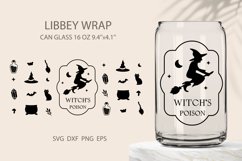 Witch halloween glass can wraps, funny halloween glass wrap Product Image 2