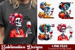 Witch housewives, Funny Skeleton Witch PNG Product Image 1