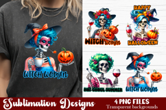 Witch housewives, Funny Skeleton Witch PNG Product Image 1