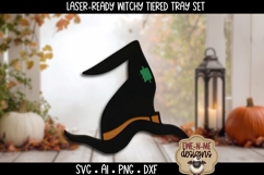 Cute Halloween Witch Tiered Tray SVG | Six Laser SVG Files Product Image 7