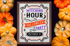 witching hour halloween party color poster