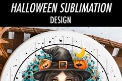 The Witch Is In | Halloween Round Sublimation Design Product Image 2