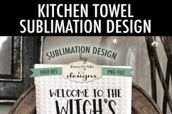 Witchs Kitchen Towel Sublimation | Halloween Towel Design Product Image 2