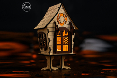 Witch&#039;s Hut Lantern - Halloween Night Light &amp; Spooky Decor Product Image 2
