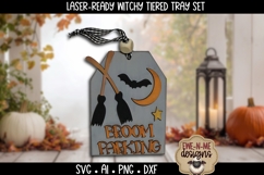 Cute Halloween Witch Tiered Tray SVG | Six Laser SVG Files Product Image 8