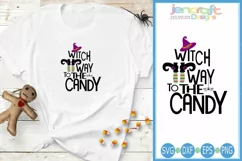 Halloween SVG Witch way to the Candy Witch legs Svg Product Image 1