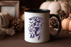 Witchy AF SVG | Retro Witch PNG | Halloween Pinup Girl Print Product Image 3