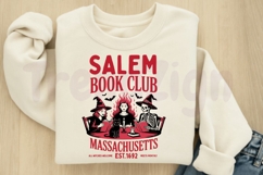 Witchy Book Club SVG PNG, Vintage Halloween Reader SVG Product Image 5