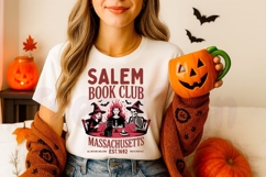 Witchy Book Club SVG PNG, Vintage Halloween Reader SVG Product Image 7