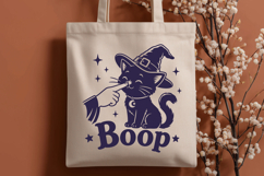 Witchy Cat SVG - Cat Boop SVG - Cute Black Cat in Witch Hat Product Image 3