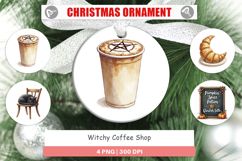 Ornament Watercolor Witchy Coffee Shop Product Image 1