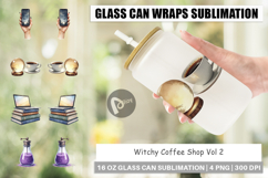 Glass Can Watercolor Witchy Coffee Shop Product Image 1