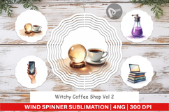 Wind Spinner Watercolor Witchy Coffee Shop Product Image 1