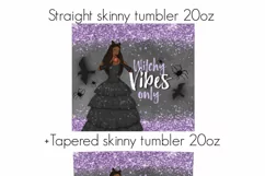 Witchy Vibes Only Tumbler PNG Digital Sublimation Design Product Image 4