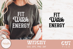 witchy fitness SVG cut file for Cricut and Silhouette used on gym shirts, mugs and tote bags