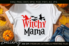 Witchy Mama SVG Spooky Halloween T-shirt Mug Pillow Design Product Image 1
