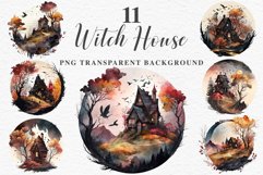 watercolor Witchy Mansion, fairy tales clipart, sublimation nursery, Creepy Witch House, halloween Witchy Mansion Creepy Witch House Clipart PNG Scrapbooking Fairy Tale Art Image Watercolor Transparent Print illustration sublimation kids printable digital