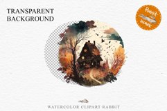 Witchy Mansion Creepy Witch House Clipart PNG Scrapbooking Fairy Tale Art Image Watercolor Transparent Print illustration sublimation kids printable digital watercolor Witchy Mansion, fairy tales clipart, sublimation nursery, Creepy Witch House, halloween