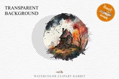 Witchy Mansion Creepy Witch House Clipart PNG Scrapbooking Fairy Tale Art Image Watercolor Transparent Print illustration sublimation kids printable digital watercolor Witchy Mansion, fairy tales clipart, sublimation nursery, Creepy Witch House, halloween