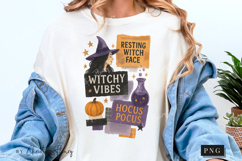 Witchy Vibes Halloween Collage PNG | Halloween PNG Product Image 5