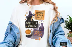 Witchy Vibes Halloween Collage PNG | Halloween PNG Product Image 5