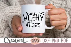 Witchy Vibes SVG, Halloween SVG, DXF, PNG Files For Cricut Product Image 2