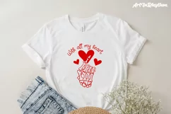 Skeleton finger heart svg, Happy valentine's day svg Product Image 3