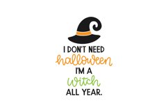 Witch All Year SVG Cut File Product Image 1
