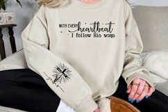 With every heartbeat I follow His ways Sleeve SVG Design Product Image 2