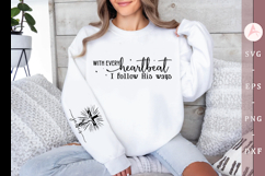 With every heartbeat I follow His ways Sleeve SVG Design Product Image 1