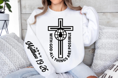 With God All Things Are Possible sleeve SVG, Bible verse SVG Product Image 3
