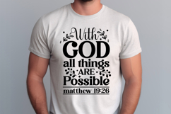 With god all things are possible SVG, Scripture SVG Product Image 1