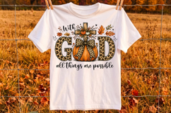 With God All Things Are Possible Png, Fall Christian Png Product Image 2