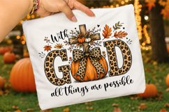 With God All Things Are Possible Png, Fall Christian Png Product Image 3