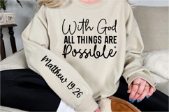 With God all things are possible Sleeve SVG Design Product Image 3