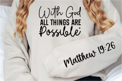 With God all things are possible Sleeve SVG Design Product Image 2