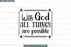 With God all things are possible | Christian SVG Product Image 3