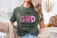 With God All Things Breast Cancer Faith PNG Product Image 3