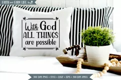 With God all things are possible | Christian SVG Product Image 5